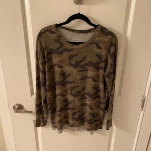 Camo long sleeve top